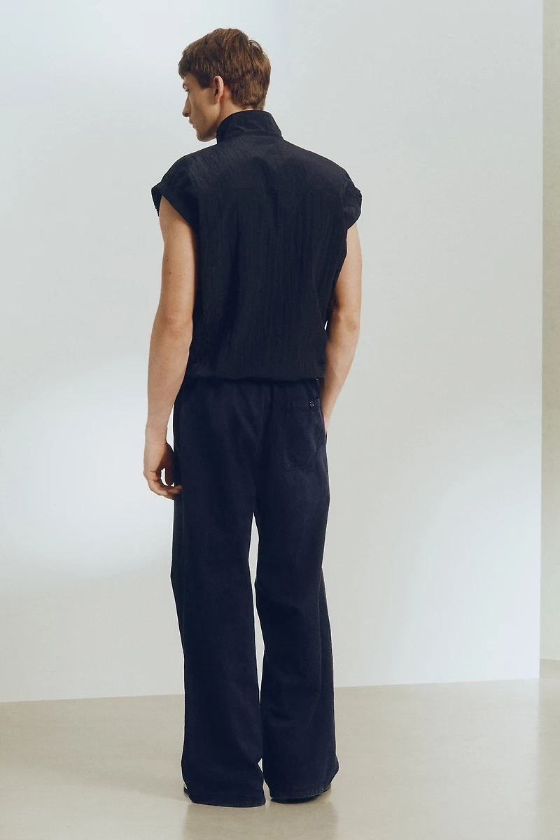 Pantalon ample en lin mélangé