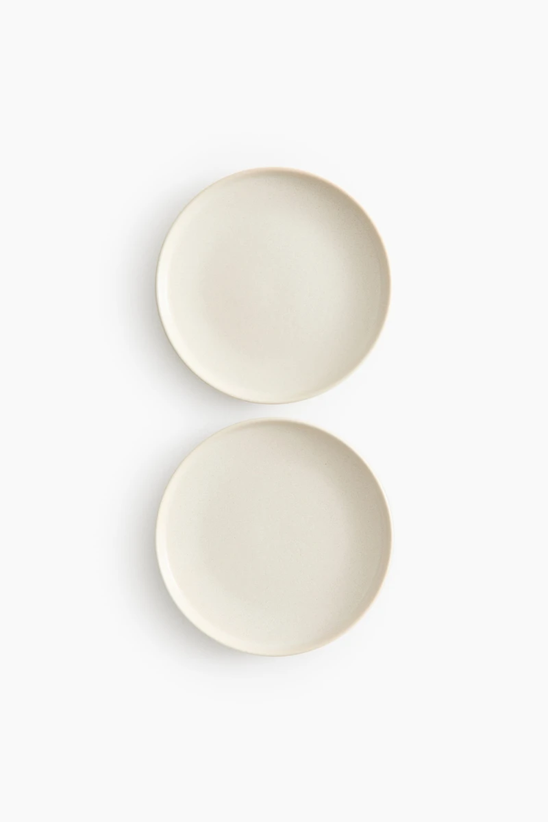 Lot de 2 petites assiettes avec glaçure réactive