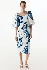 MAMA Robe en coton avec manches ballon