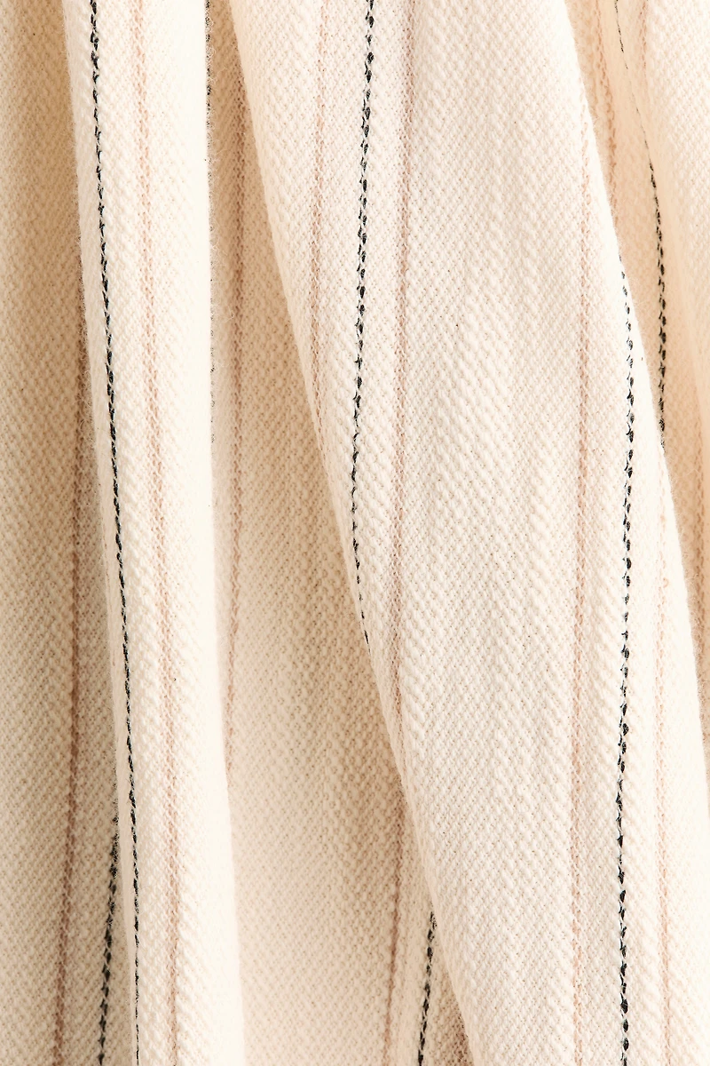 Textured Cotton Pull-On Pants