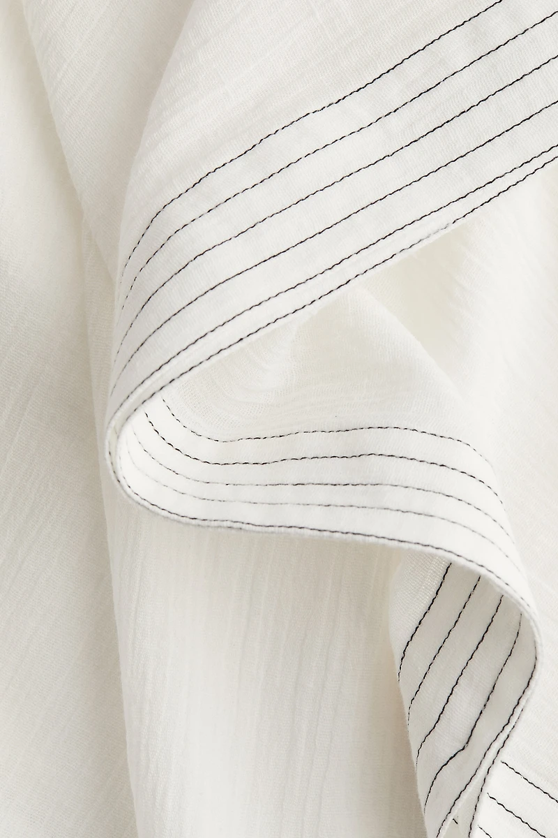 Linen-Blend Beach Kaftan