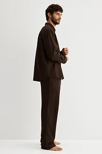 Lyocell-Blend Pajama Shirt and Pants