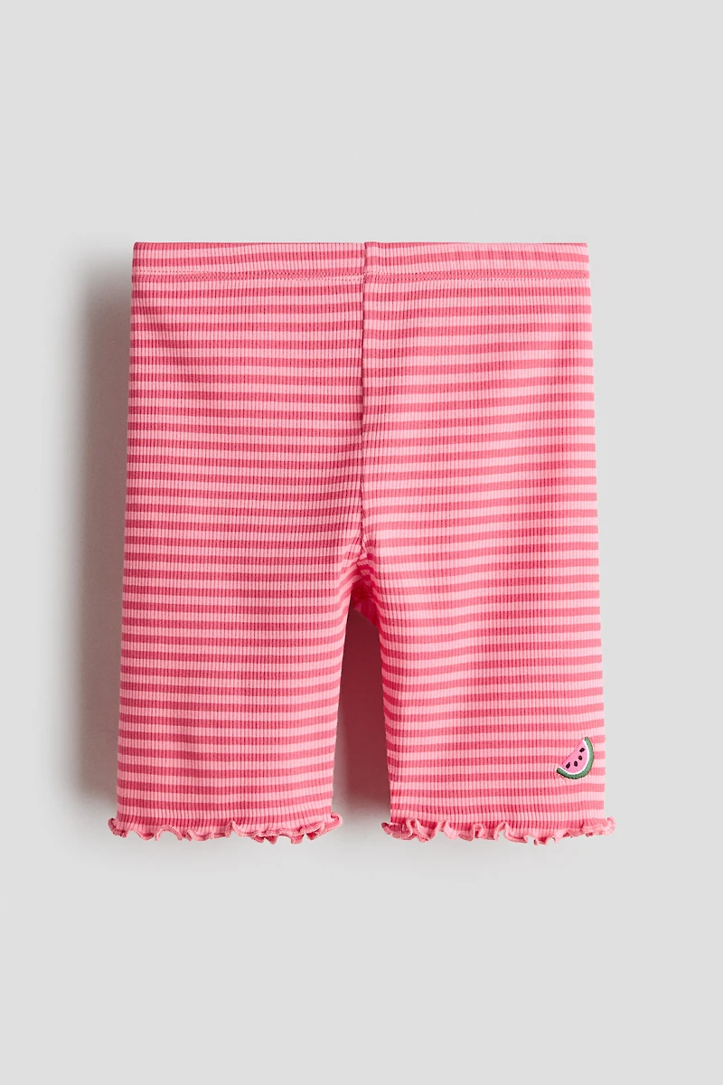 Printed Cotton Bike Shorts
