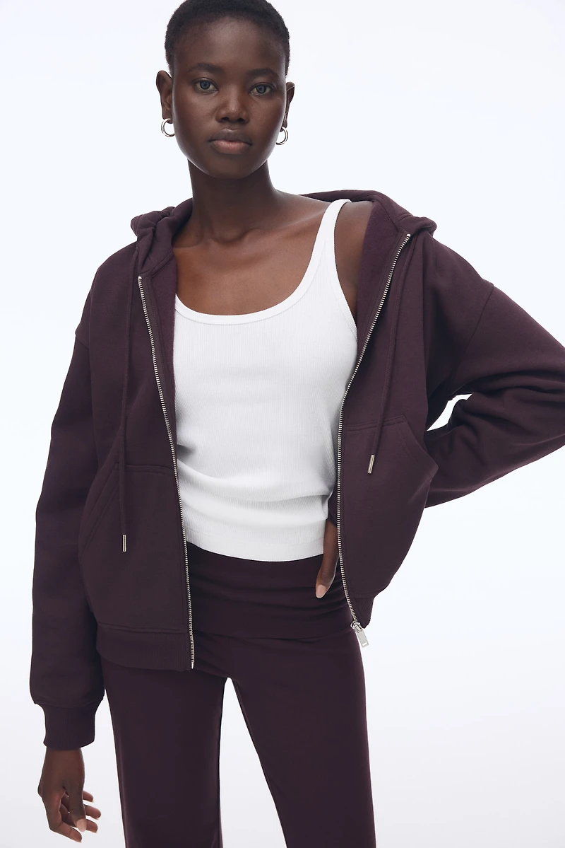 Foldover-Waist Cotton Pants