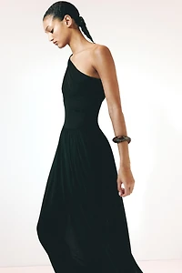 Draped One-Shoulder Dress