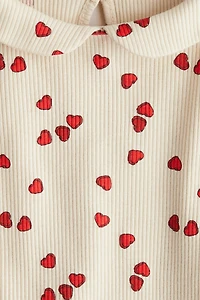 Jersey Top with Collar