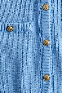 Rib-knit Button-front Dress