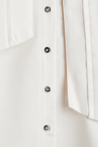 Blouse with Bow Collar