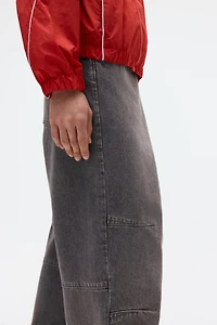 Jean flottant avec pinces