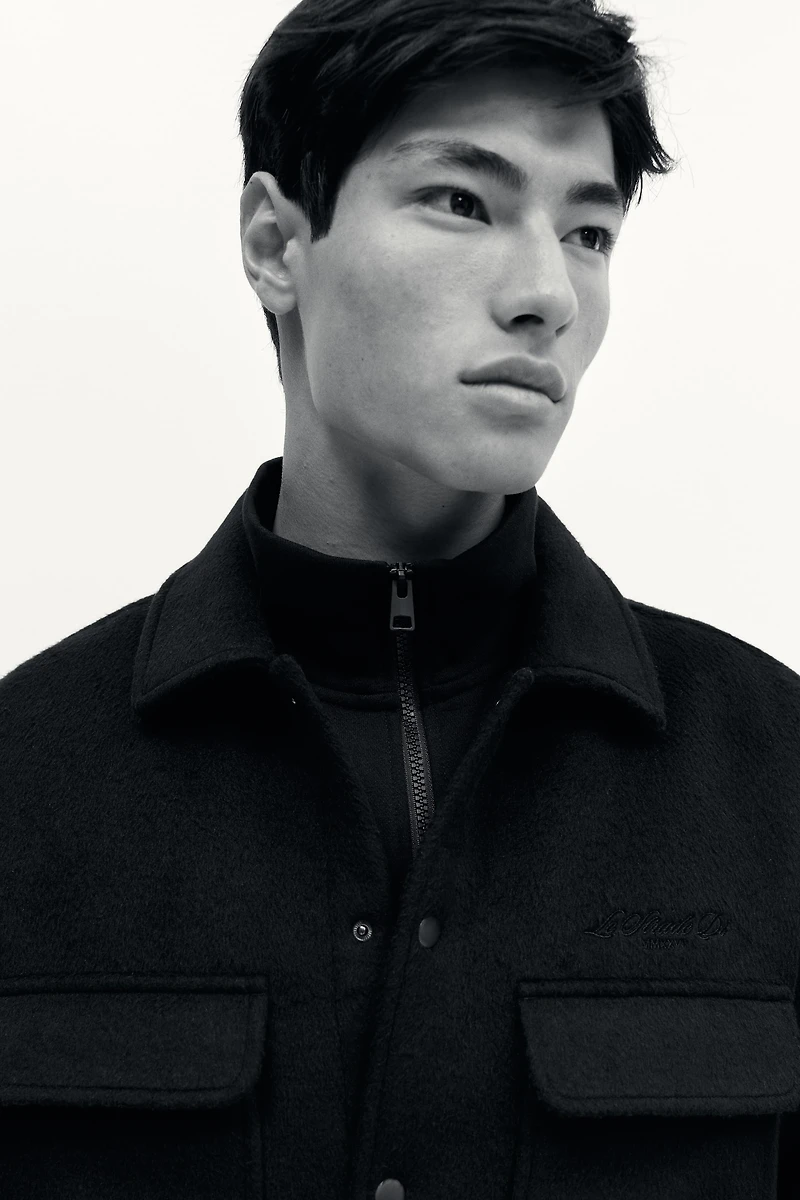 Wool-blend overshirt