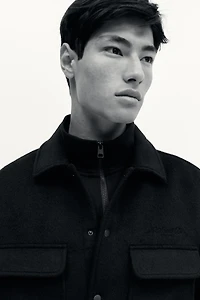 Wool-blend overshirt