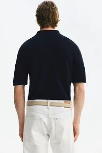 Slim-Fit Textured Polo Shirt