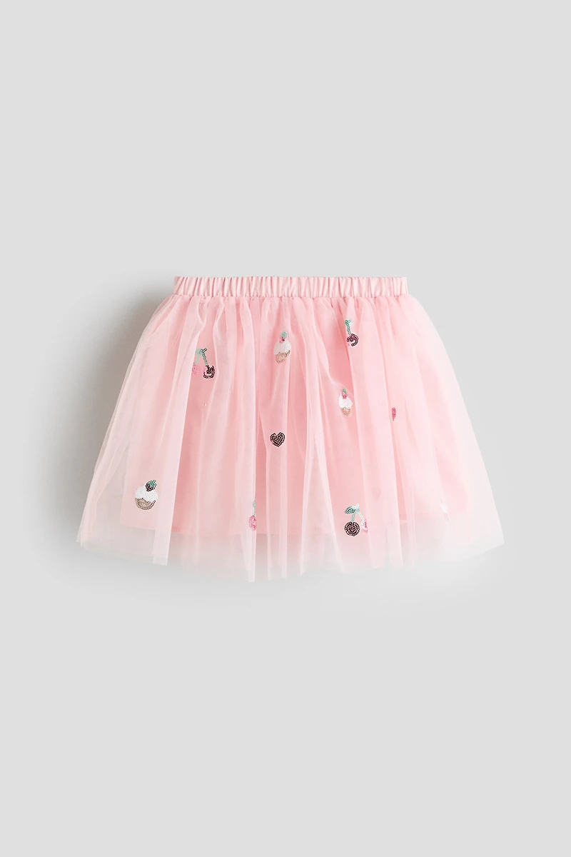 Sequined Tulle Skirt