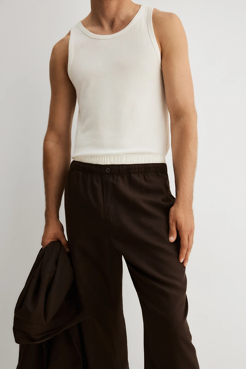 Lyocell-Blend Pajama Shirt and Pants