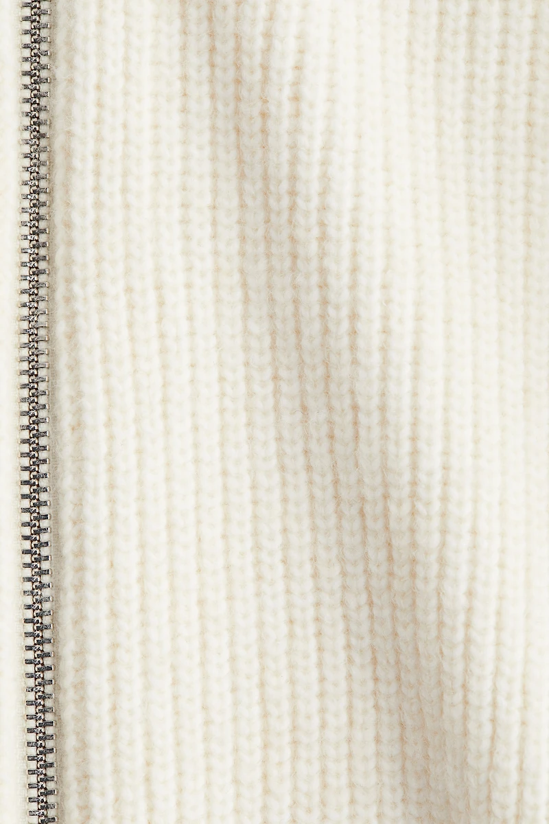 Cardigan à fermeture éclair