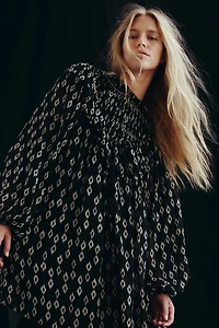 Ruffle-Trimmed Tunic Dress