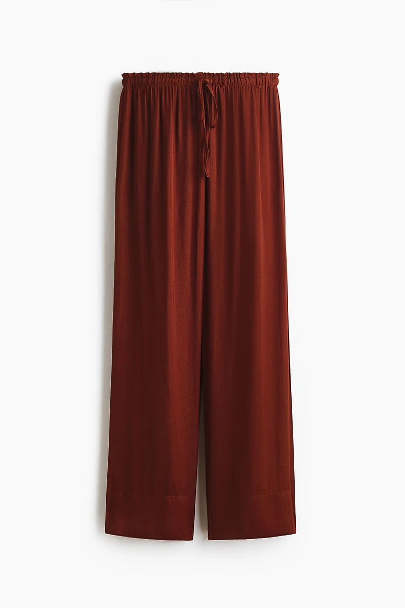 Pantalon large avec cordon de serrage