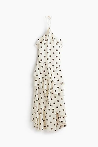 Flounced Halterneck Dress