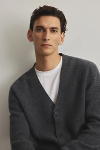 Regular-Fit Wool Cardigan