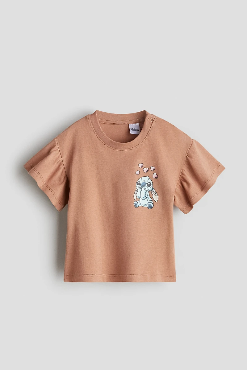 Cotton Top with Printed Motif