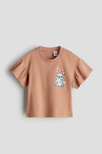 Cotton Top with Printed Motif