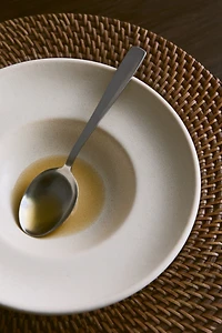 Lot de 2 plats de présentation en rotin