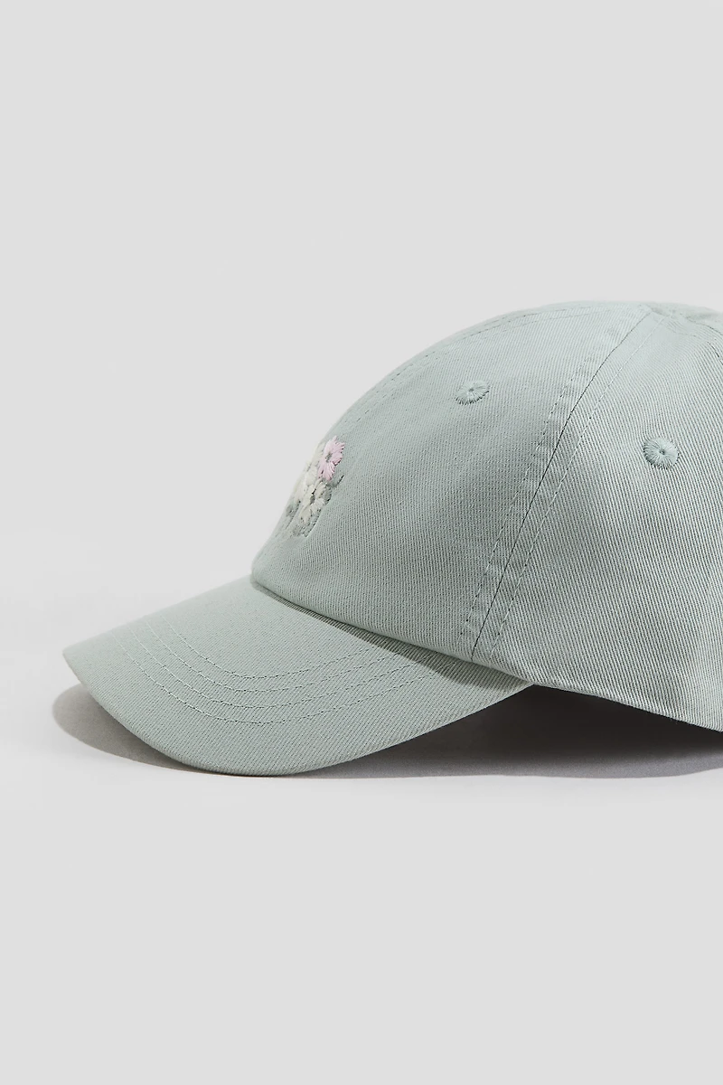 Cap with Embroidered Detail