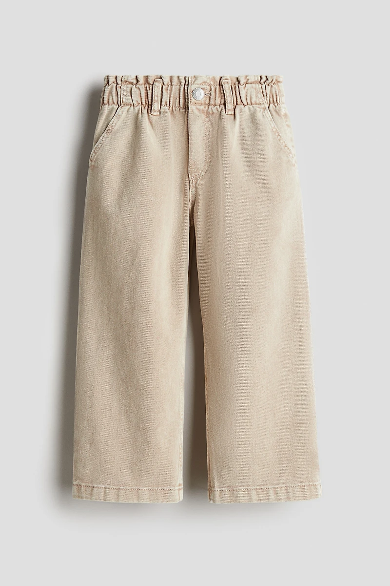 Wide Leg Paper-bag Jeans