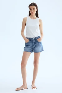 High-Waist Denim Shorts