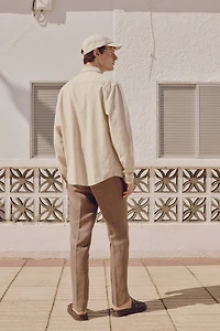 Chemise classique en lin mélangé