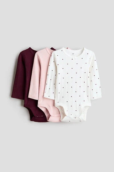 3-Pack Pointelle Bodysuits