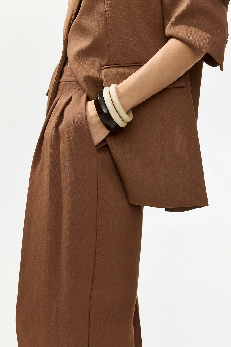 Wide-Leg Dress Pants