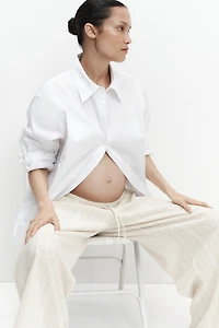 MAMA Lace-Look Jersey Pants
