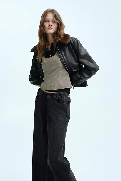 Denim Drawstring Pants