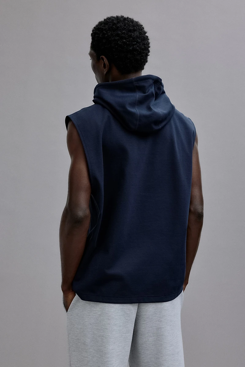 Regular-Fit Sleeveless Sports Hoodie with DryMove™