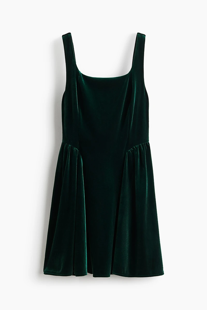 Sleeveless Velour Dress