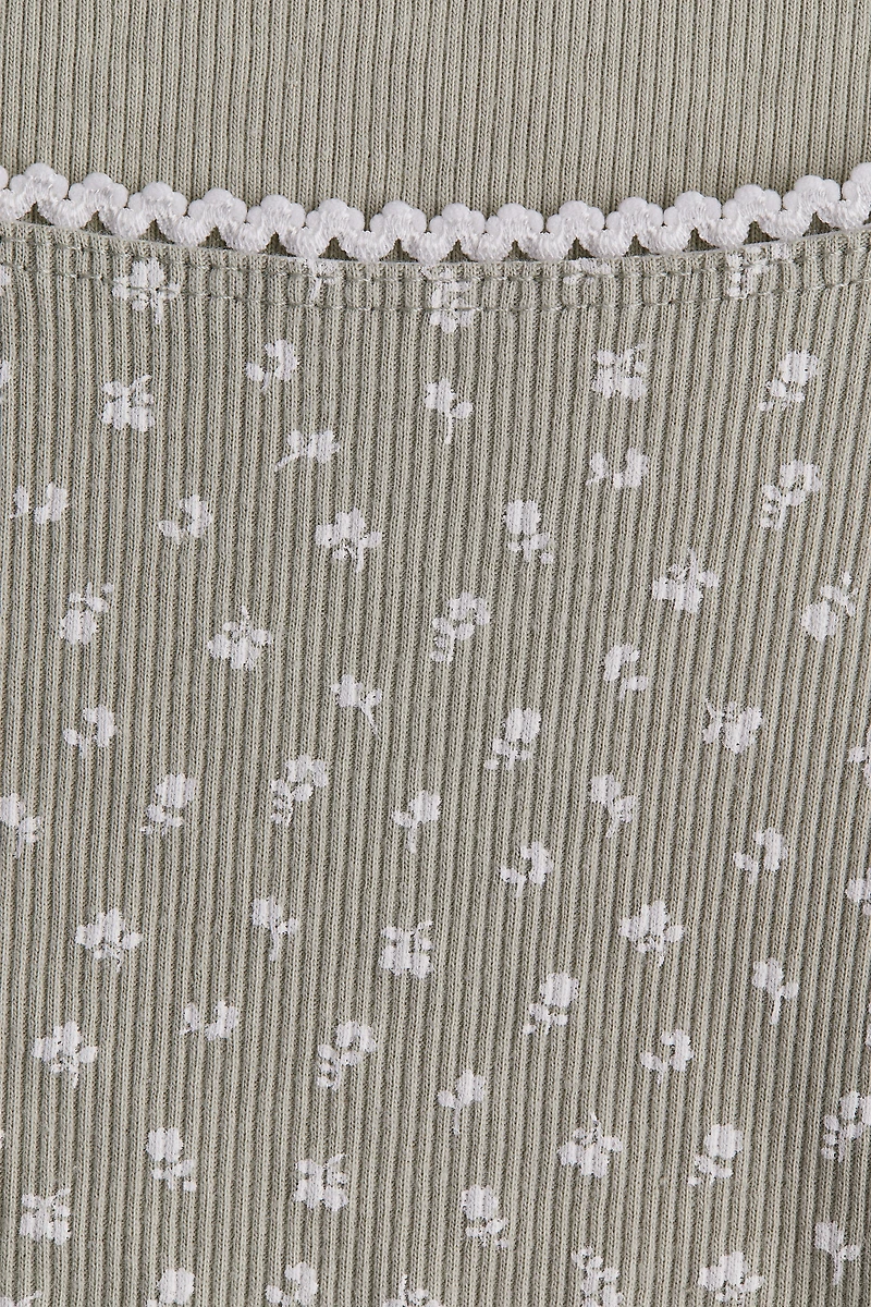 Picot-Trimmed Cotton Top