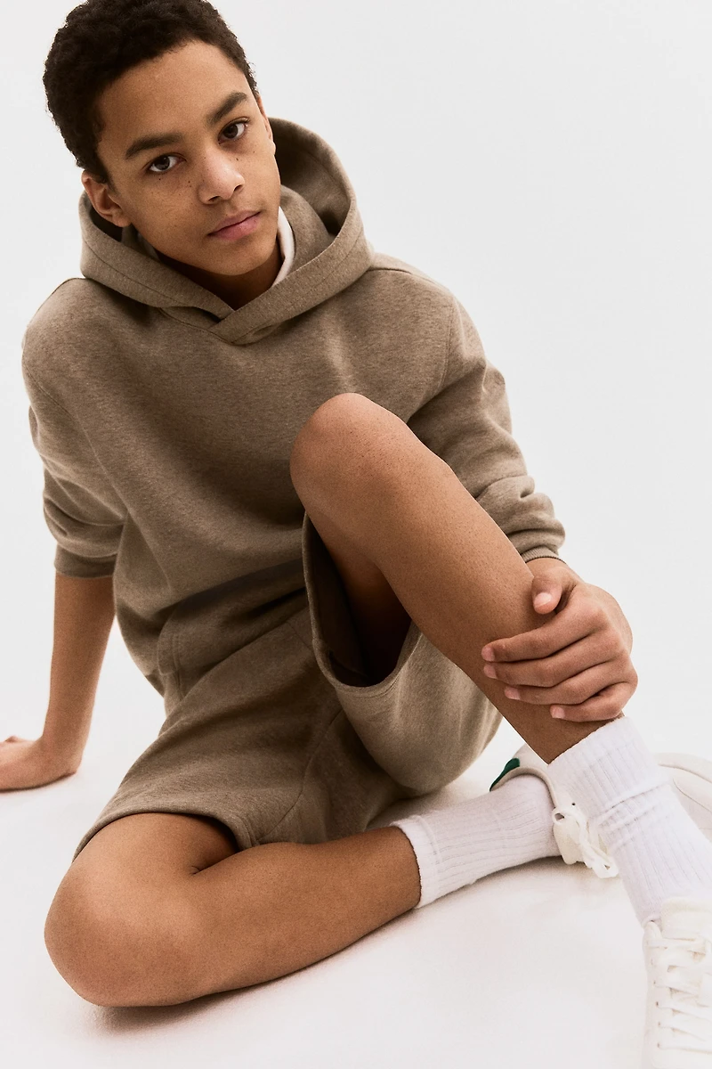 2-piece Sweatshirt Hoodie and Sweatshorts Set