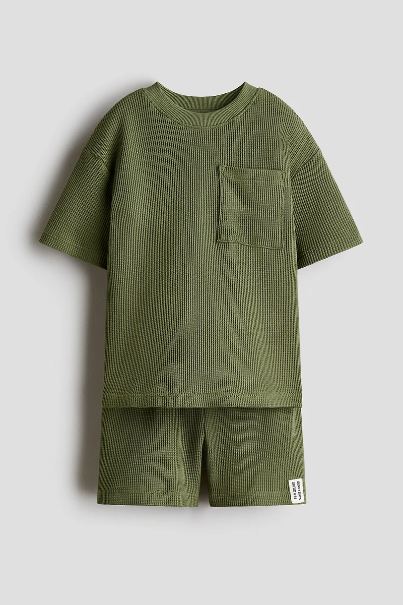 2-Piece Waffled Cotton Set