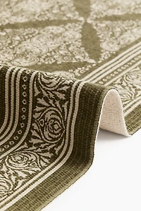 Patterned Rug with Fringe