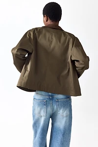 Jacket with Corduroy Collar