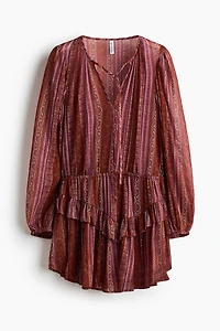 Flounce-Trimmed Dress