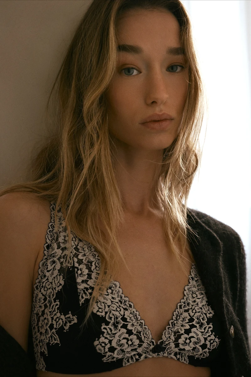 Padded Soft-Cup Lace Bra