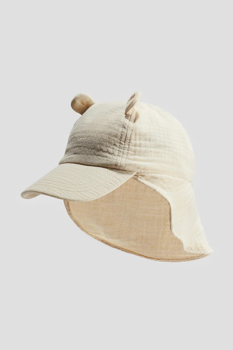Casquette à oreilles en mousseline