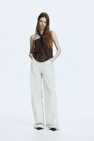 Halterneck Chiffon Top