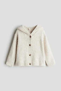 Chandail à capuchon en tricot bouclette