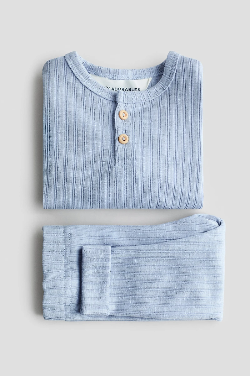 Ensemble 2 pièces en jersey côtelé