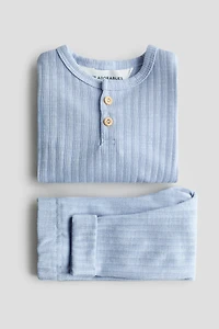 Ensemble 2 pièces en jersey côtelé