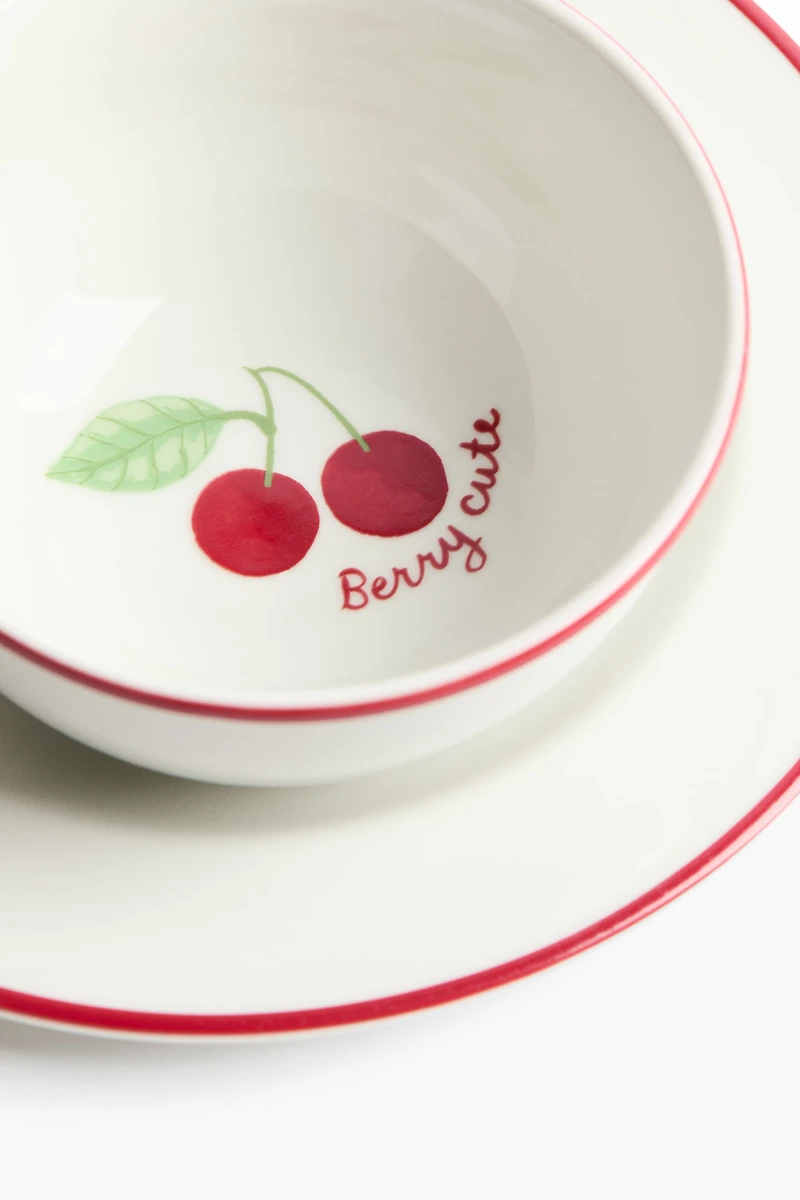 3-Piece Children's Porcelain Tableware Set
