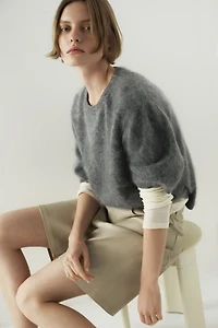 Haut en cachemire brossé